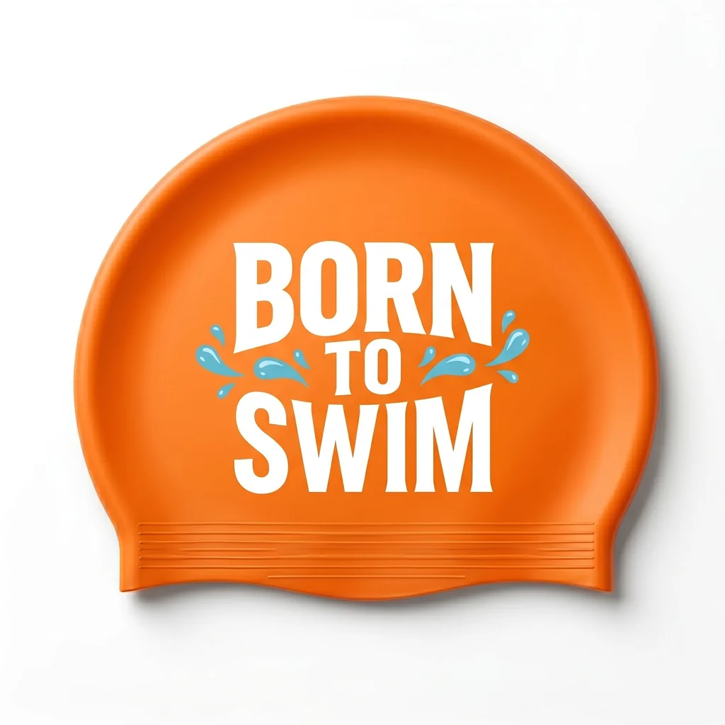 Gorro de natación personalizado en Látex · Diseño nº 5