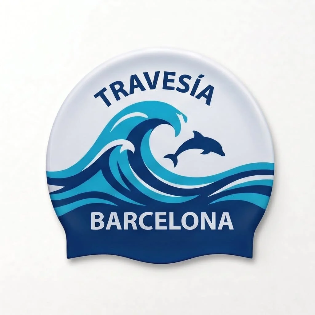 Gorro de natación personalizado en Silicona · Diseño nº 11