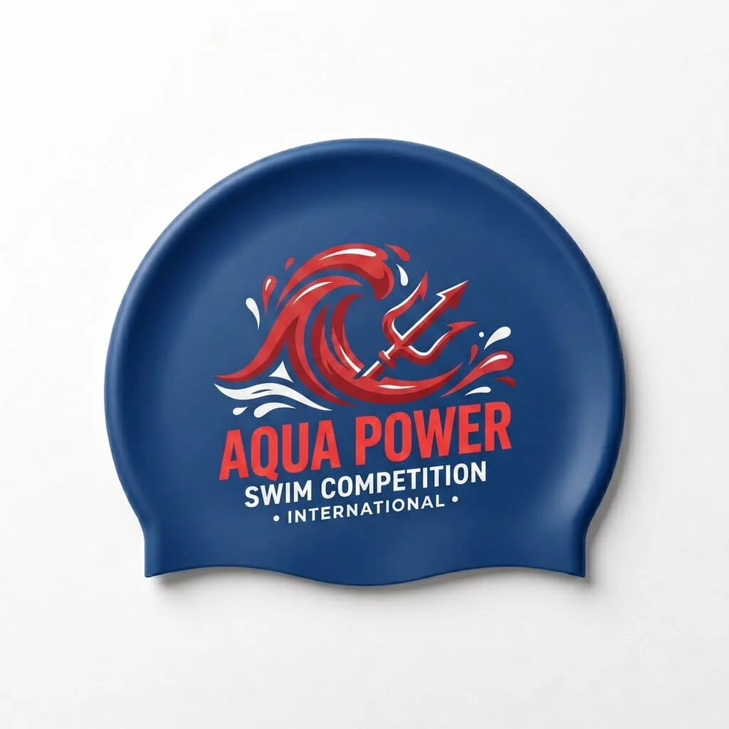 Gorro de natación personalizado en Silicona · Diseño nº 12