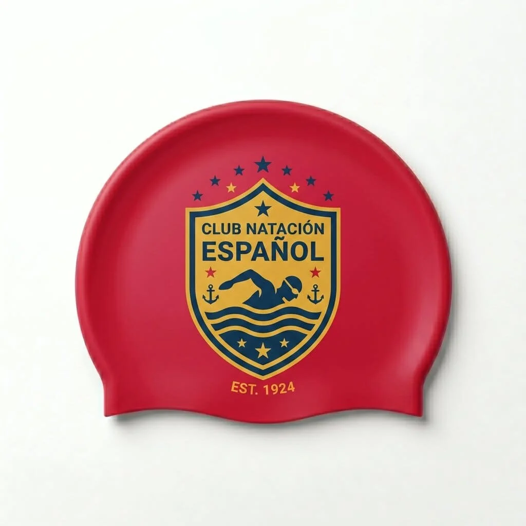 Gorro de natación personalizado en Silicona · Diseño nº 14