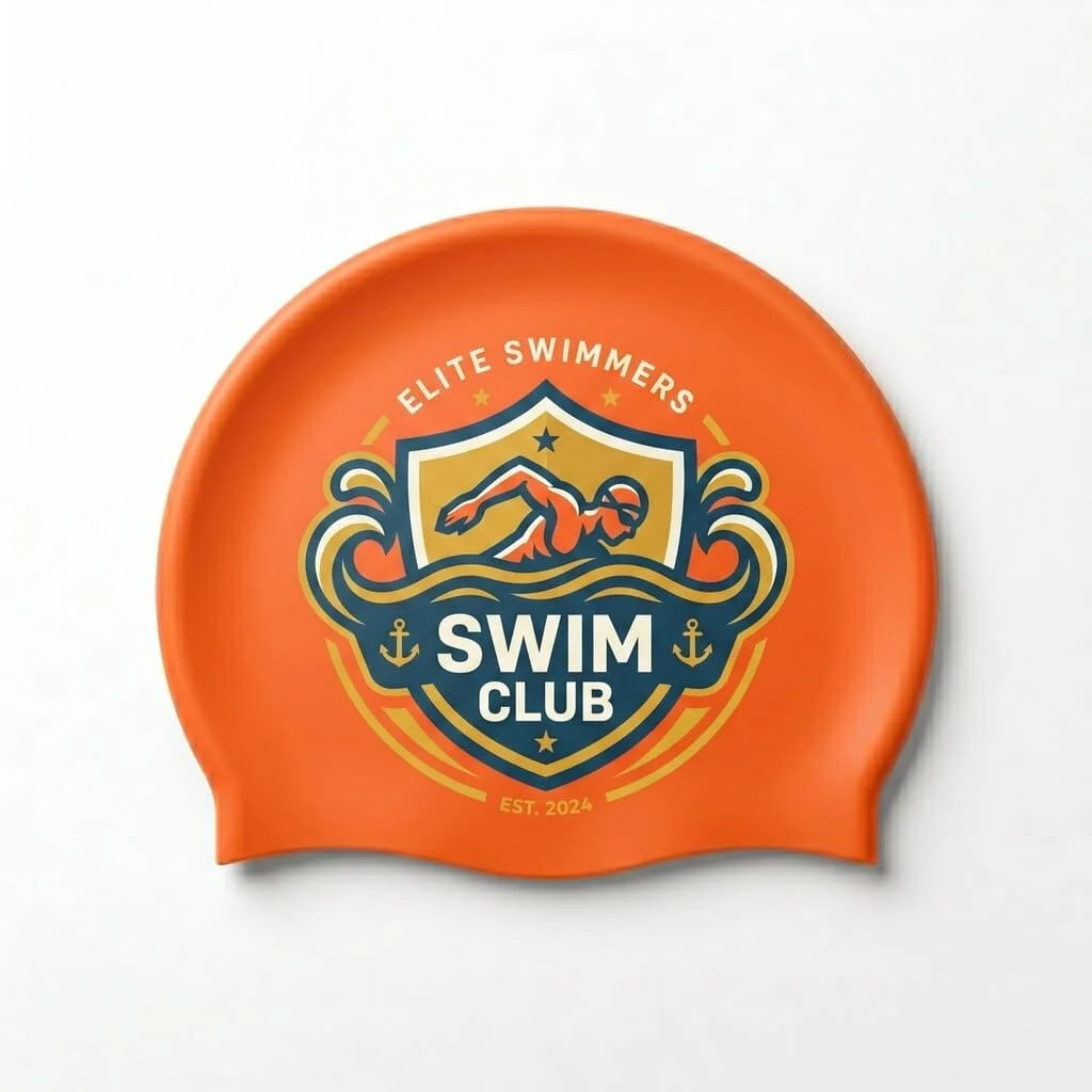 Gorro de natación personalizado en Silicona · Diseño nº 15