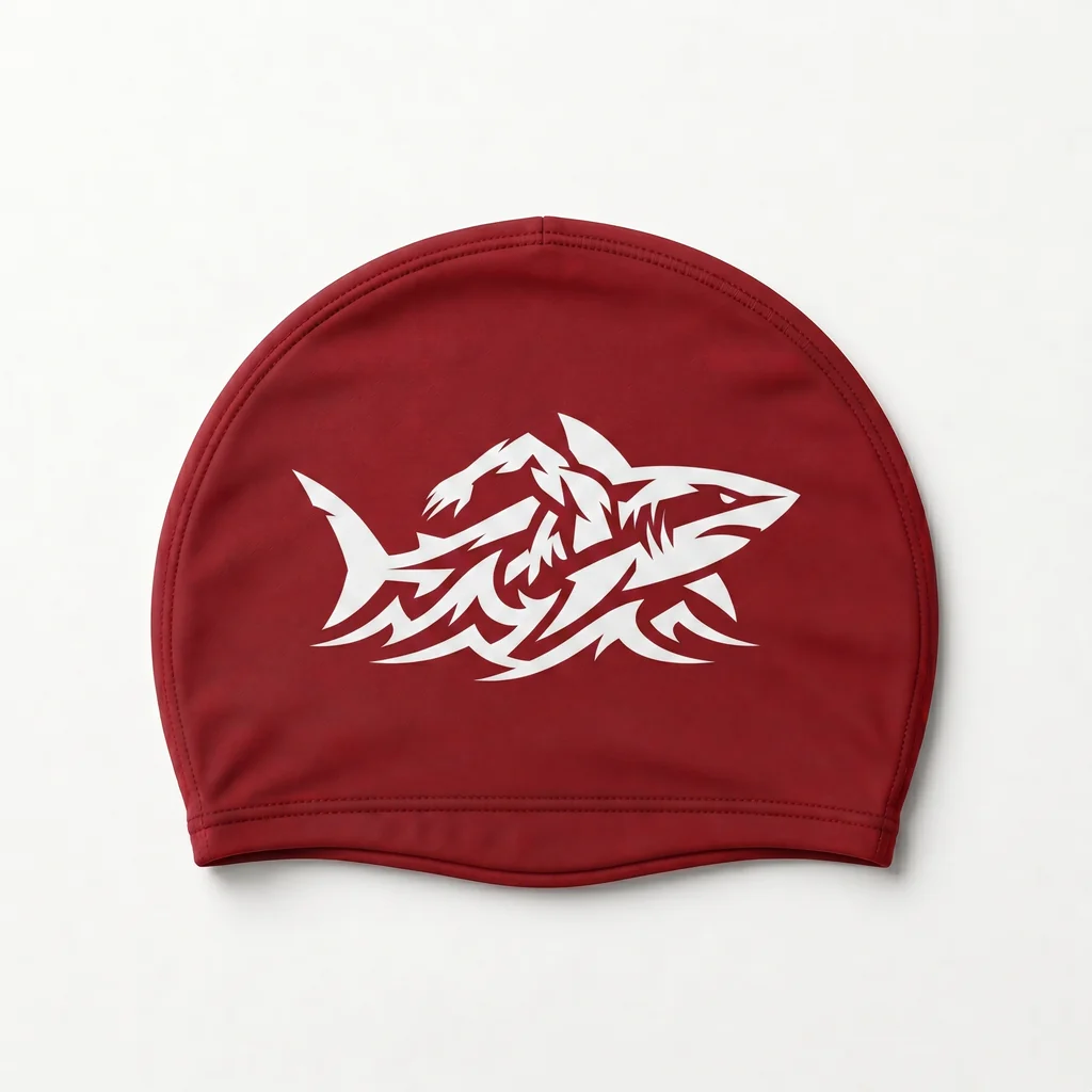 Gorro de natación personalizado en Lycra · Diseño nº 1
