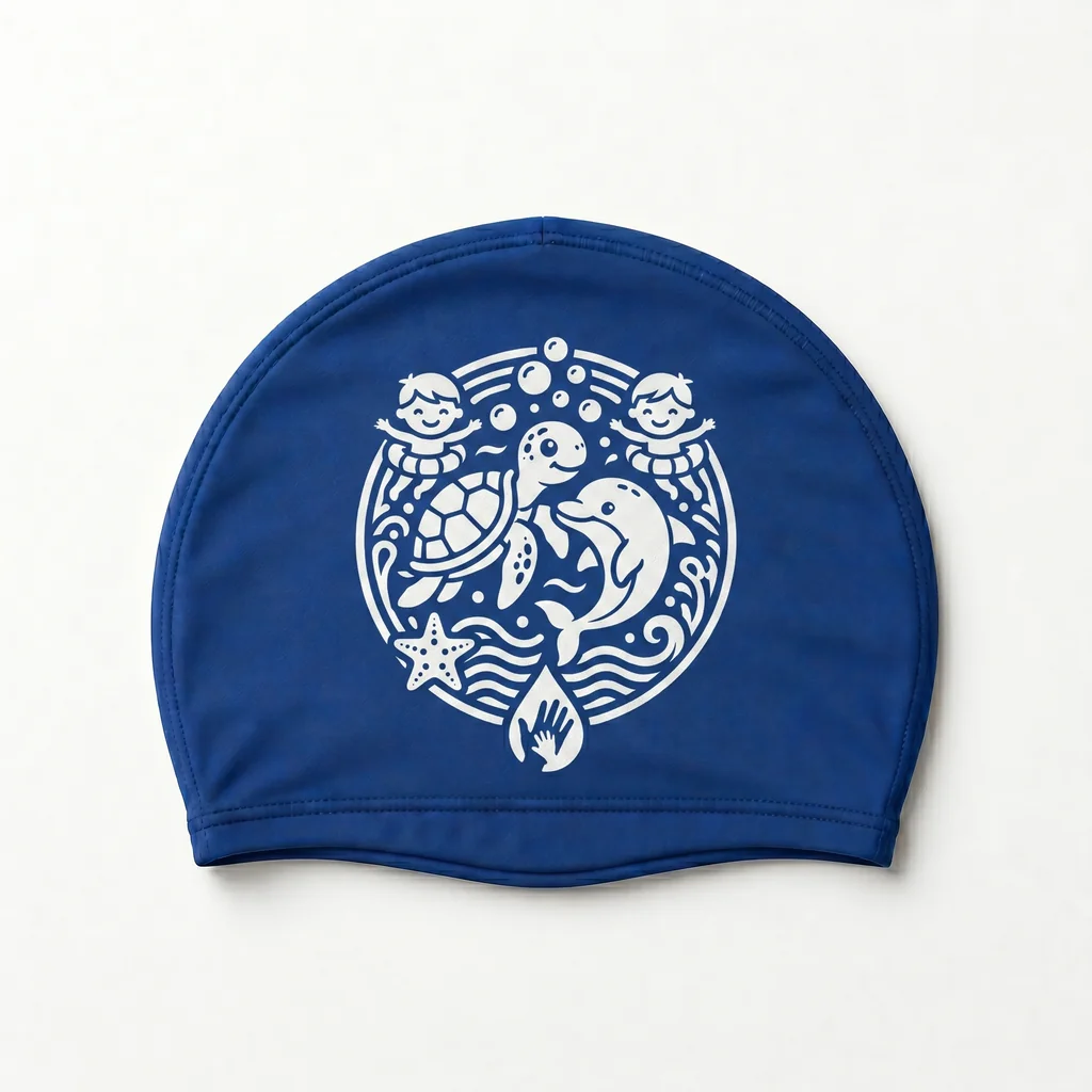 Gorro de natación personalizado en Lycra · Diseño nº 3