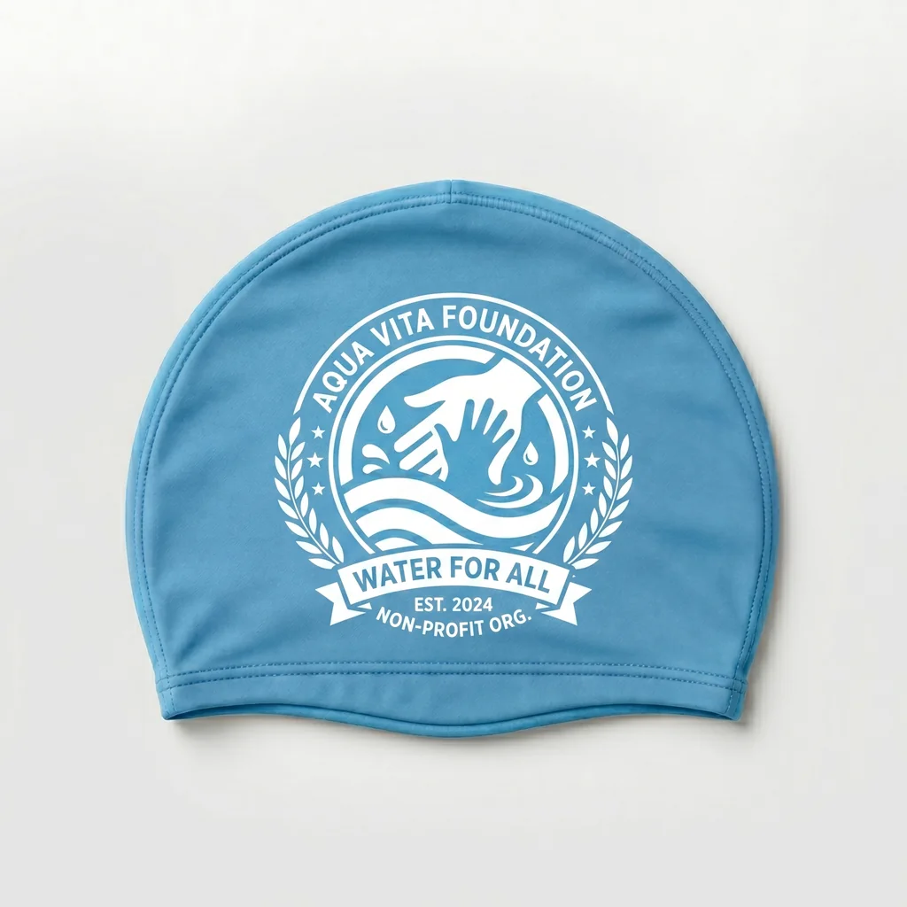 Gorro de natación personalizado en Lycra · Diseño nº 6
