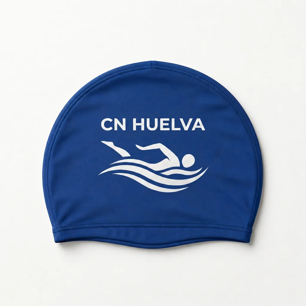 Gorro de natación personalizado en Poliéster · Diseño nº 1