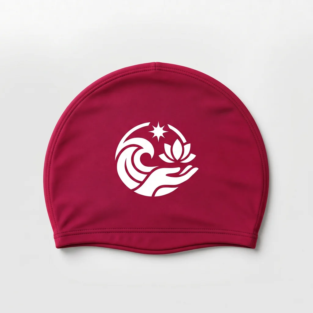 Gorro de natación personalizado en Poliéster · Diseño nº 2