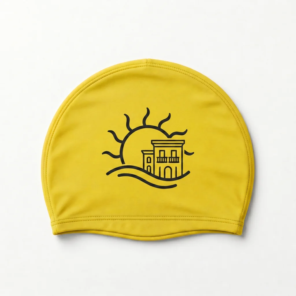 Gorro de natación personalizado en Poliéster · Diseño nº 4