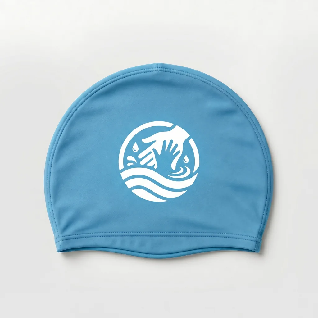 Gorro de natación personalizado en Poliéster · Diseño nº 6