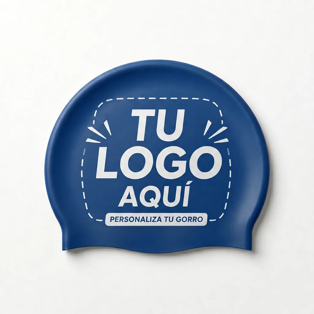 Gorro de natación de silicona con personalización de logotipo